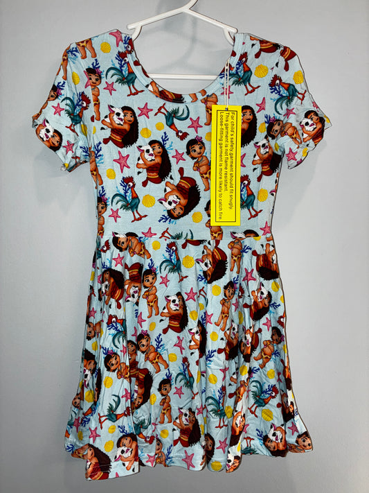 Little Munchkin Bamboo Pink Moana Twirl Dress