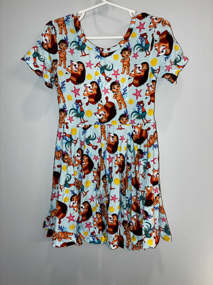 Little Munchkin Bamboo Pink Moana Twirl Dress