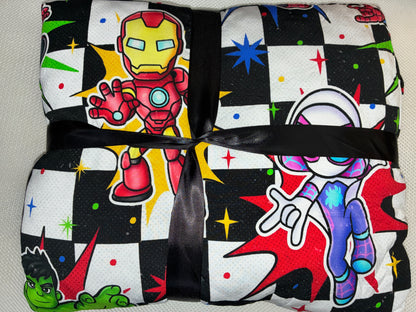 Crime fighters Quilted Bamboo Blanket