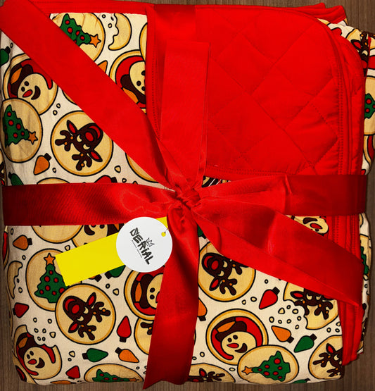 Xmas Cookies Ugly Sweater Energy Toddler Quilted Blanket