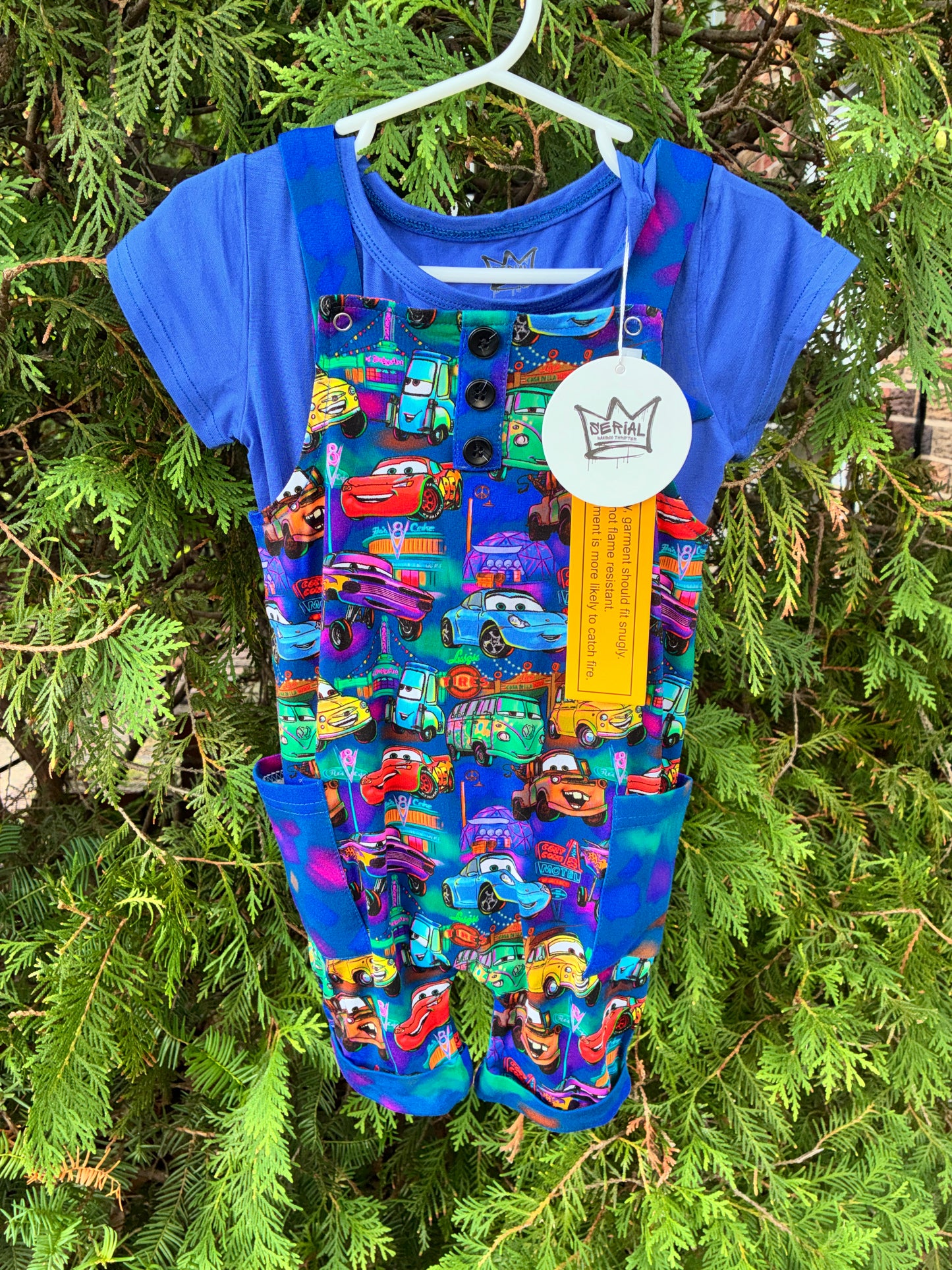 Neon Cars Shortall Set
