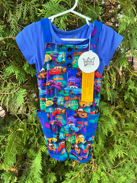 Neon Cars Shortall Set