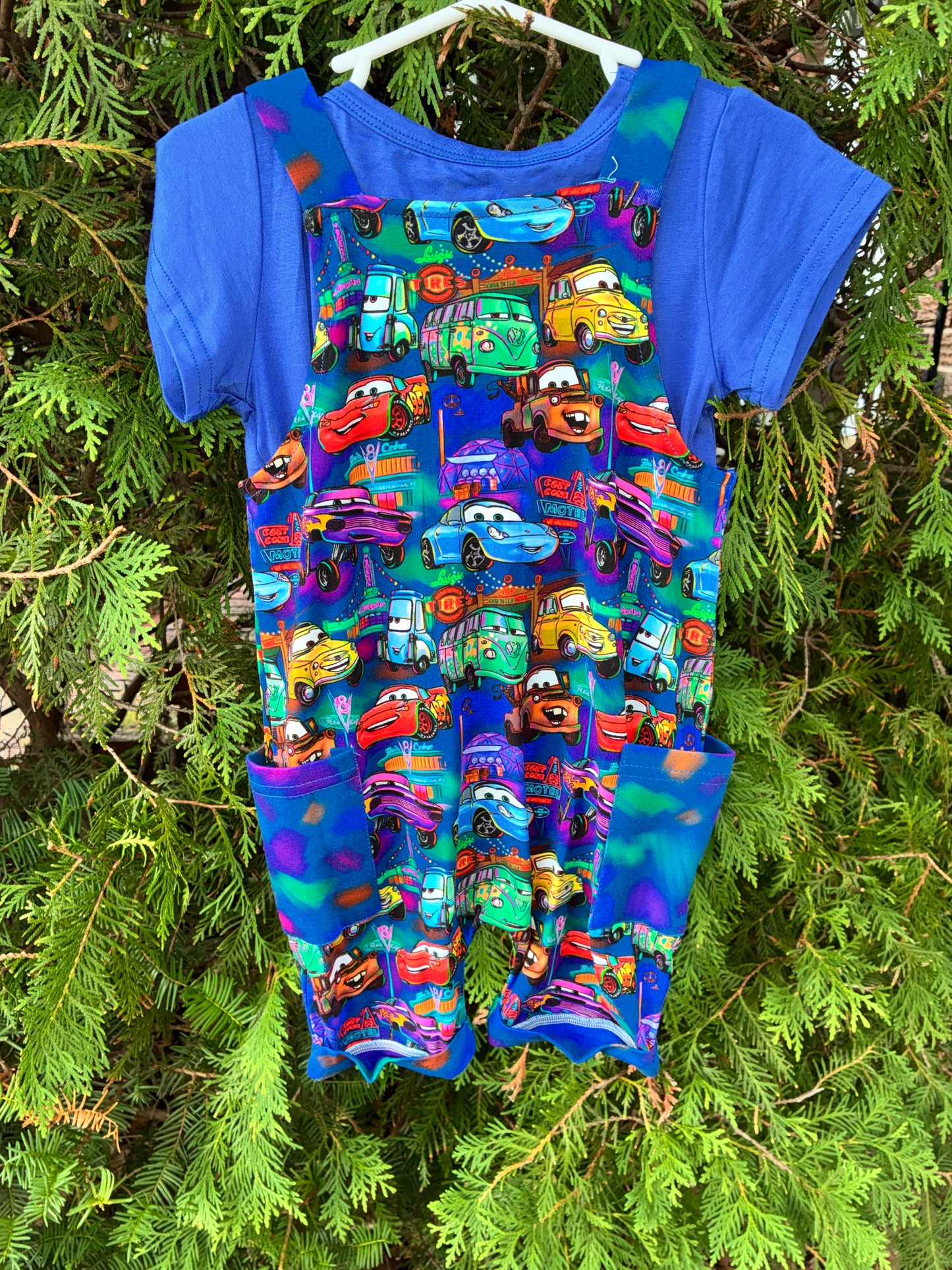 Neon Cars Shortall Set
