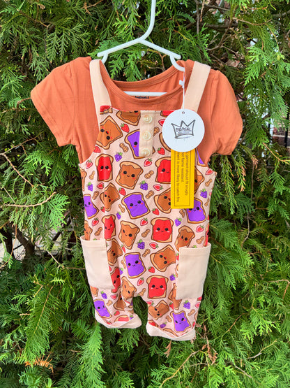 Peanut Butter Jelly Time Shortall Set