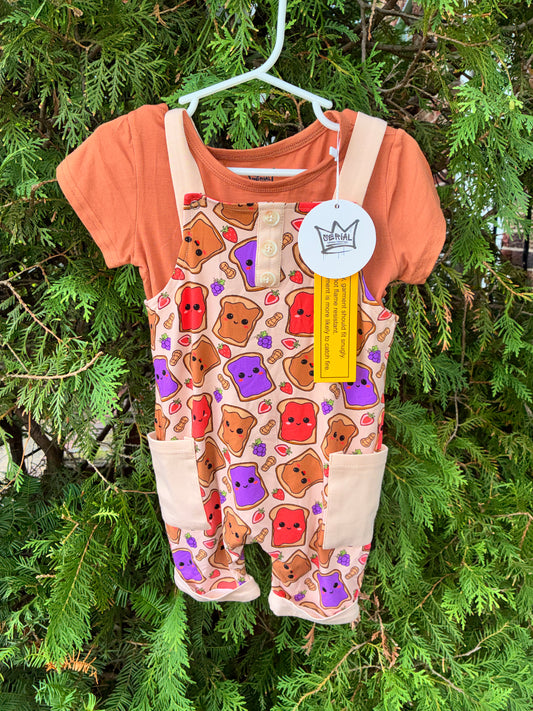 Peanut Butter Jelly Time Shortall Set