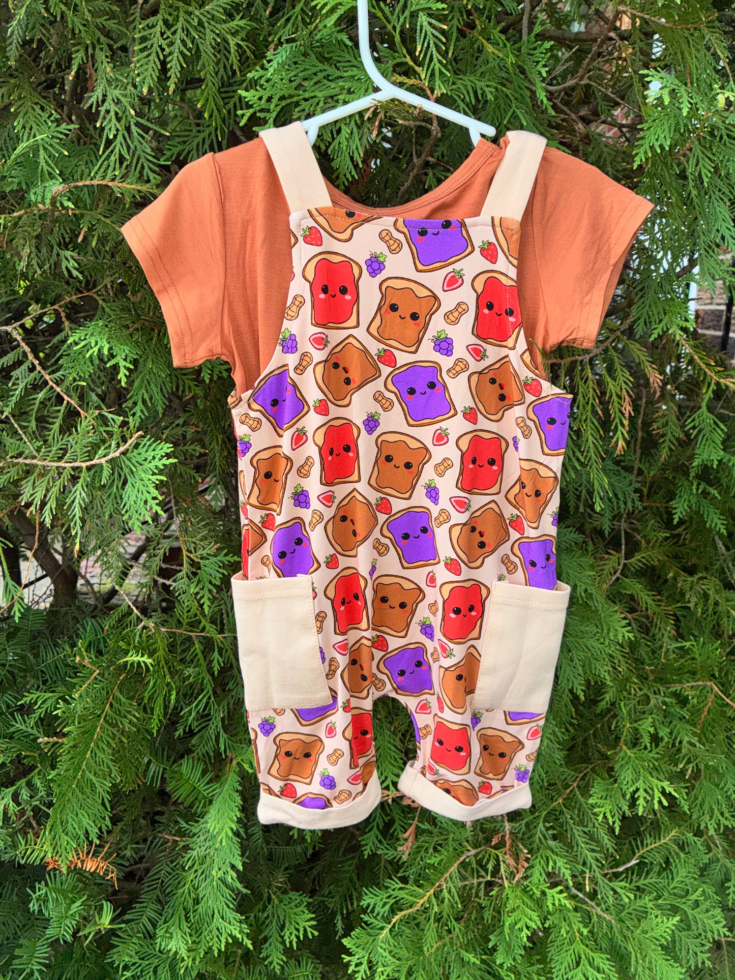 Peanut Butter Jelly Time Shortall Set