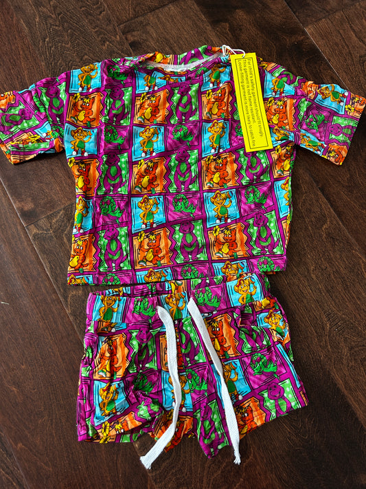 Little Munchkin Barney Bamboo Boxy Tee Lounge Set