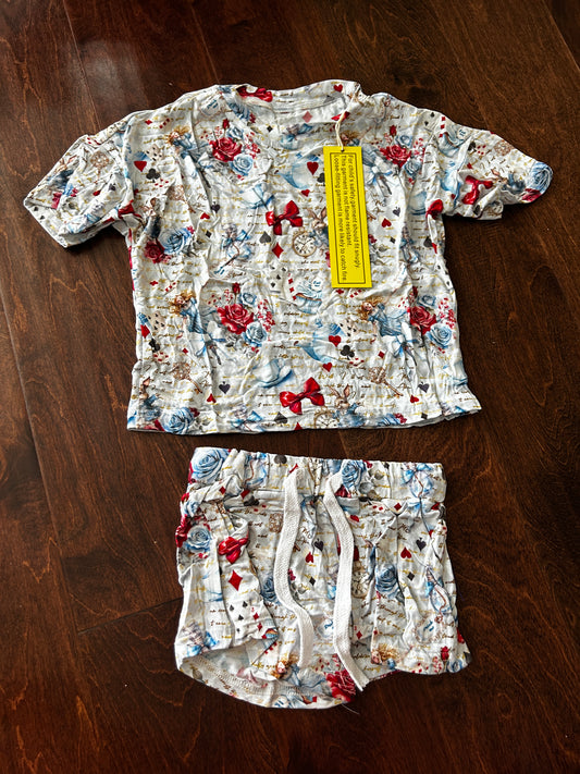 Little Munchkin Alice in Wonderland Bamboo Boxy Tee Lounge Set